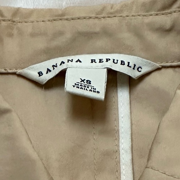 Banana Republic Trench Coat Blazer Safari Travel Classic Neutral Button Close - Picture 8 of 9